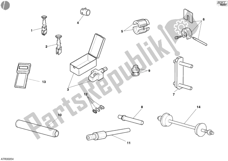 Tutte le parti per il Strumenti Di Servizio Di Officina, Telaio del Ducati Sport ST4 S 996 2003